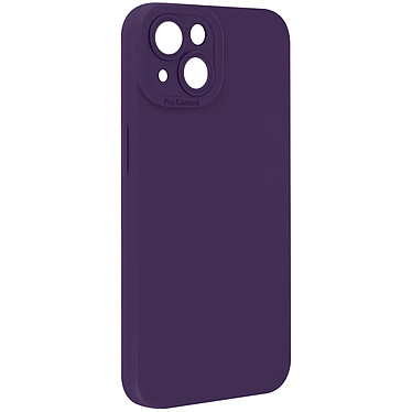 Avizar Coque pour iPhone 14 Silicone Mat Protection Caméra Violet Foncé