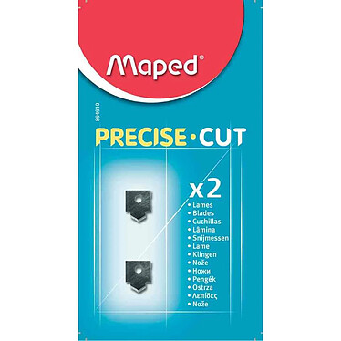 MAPED Lames de rechange pour rogneuse Precise Cut, Blister de 2