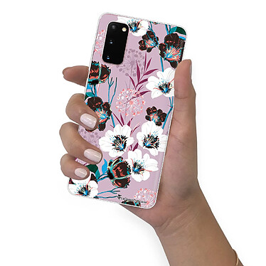 LaCoqueFrançaise Coque Samsung Galaxy S20 360 intégrale transparente Motif Fleurs parme Tendance pas cher