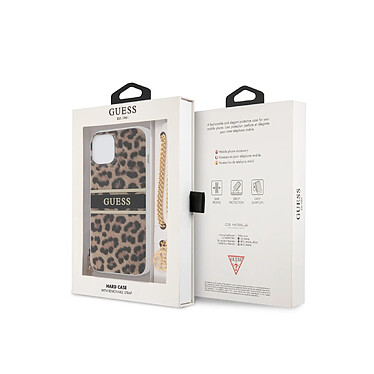 Avis Guess Coque pour Apple iPhone 13 Mini Leopard avec breloque Léopard