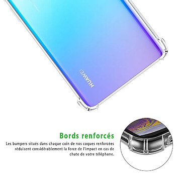 Evetane Coque Huawei P30 Pro/ P30 Pro New Edition Antichoc Silicone + 2 Vitres en verre trempé Protection écran pas cher