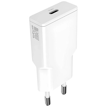 4smarts Chargeur Secteur USB-C GaN 20W Format Compact Blanc