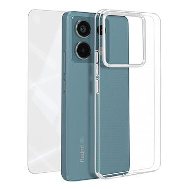 Mayaxess Pack Protection pour Xiaomi Redmi Note 13 Pro 5G Coque et Verre Trempé Transparent