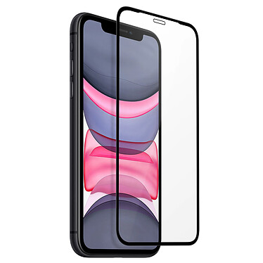 3mk Film pour iPhone 11 Verre trempé 9H Bords Incurvés Fin Oléophobique  Contour Noir