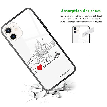 Avis LaCoqueFrançaise Coque iPhone 12 Mini Coque Soft Touch Glossy J'aime Marseille Design