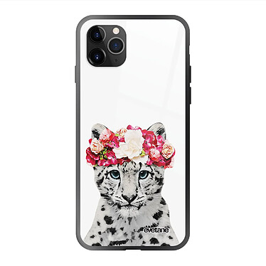 Evetane Coque en verre trempé iPhone 11 Pro Max Leopard Couronne