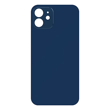 Clappio Vitre arrière de remplacement pour Apple iPhone 12 Bleu Nuit