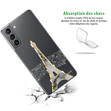 Avis LaCoqueFrançaise Coque Samsung Galaxy S21 5G 360 intégrale transparente Motif Illumination de paris Tendance