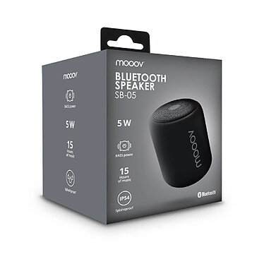 Mooov 618402 - Enceinte portable SB-05 Bluetooth 5 W - noire pas cher