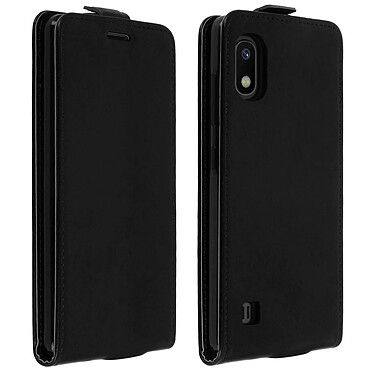 Avizar Étui Samsung Galaxy A10 Effet Lisse Clapet Vertical Porte-carte Noir