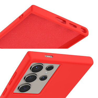 Avis Avizar Coque pour Samsung Galaxy S24 Ultra Semi-rigide Soft-touch Anti-traces Rouge