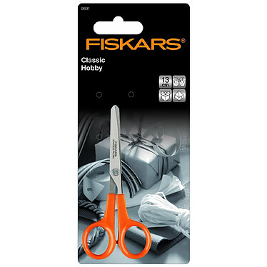 FISKARS Ciseaux Classic Bouts Ronds droitiers & gauchers 13 cm