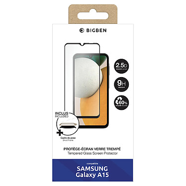 BigBen Connected Protection d'Écran pour Galaxy A15 4G/5G en Verre Trempé 2.5D Transparent pas cher