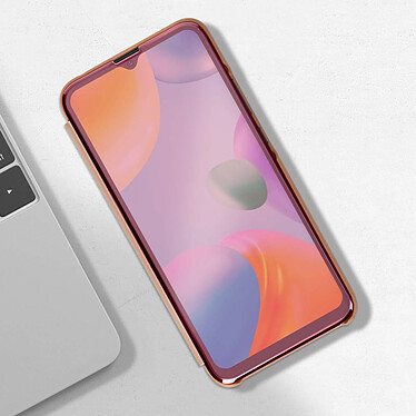 Avizar Étui Clear View pour Xiaomi Redmi 10A avec Clapet Miroir Support Vidéo  Rose Gold pas cher