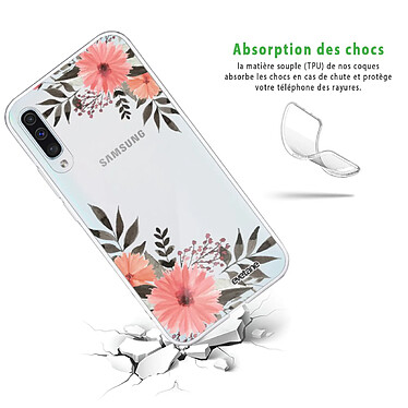 Avis Evetane Coque Samsung Galaxy A50 360 intégrale transparente Motif Fleurs roses Tendance