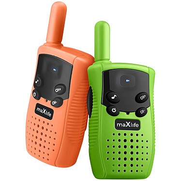 Maxlife Talkies Walkies Junior 3 Canaux de Communication Portée 300 mètres Vert