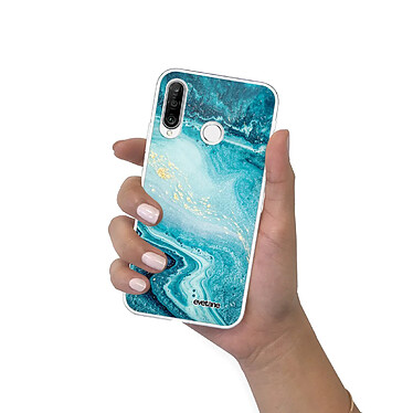 Evetane Coque Huawei P30 360 intégrale transparente Motif Bleu Nacré Marbre Tendance pas cher