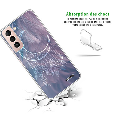 Avis Evetane Coque Samsung Galaxy S21 Plus 5G 360 intégrale transparente Motif Lune Attrape Rêve Tendance