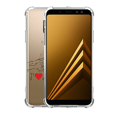 Avis LaCoqueFrançaise Coque Samsung Galaxy A8 2018 anti-choc souple angles renforcés transparente Motif J'aime Marseille