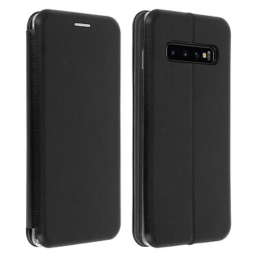 Avizar Etui folio Noir Stand Vidéo pour Samsung Galaxy S10