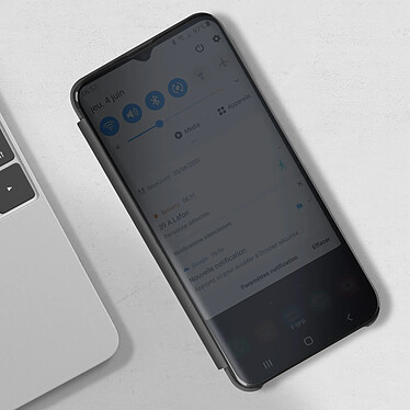 Avizar Étui Clear View pour Samsung Galaxy A13 5G et A04s avec Clapet Miroir Support Vidéo  noir pas cher