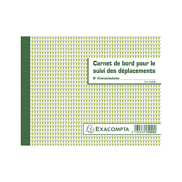 EXACOMPTA Carnet de bord pour le suivi des déplacements - Format 14,8x19 cm