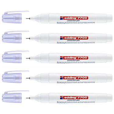 EDDING Stylo Correcteur 7700 Banc Pointe Métal 1-2 mm x 5