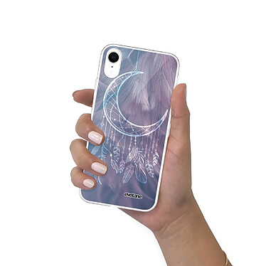 Evetane Coque iPhone Xr silicone transparente Motif Lune Attrape Rêve ultra resistant pas cher