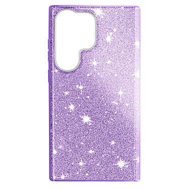 Avizar Coque Paillette pour Samsung Galaxy S23 Ultra Hybride Semi-rigide  violet