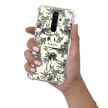 LaCoqueFrançaise Coque Xiaomi Redmi Note 8 Pro Silicone antichocs Solides coins renforcés  transparente Motif Botanic Evasion pas cher