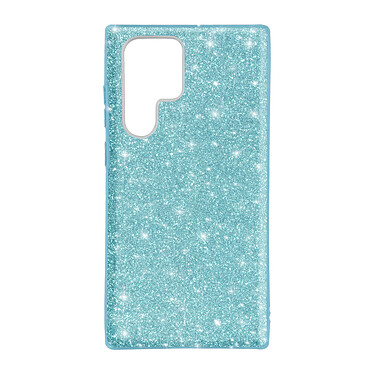 Avizar Coque pour Samsung Galaxy S22 Ultra Design Paillette Amovible Silicone  bleu