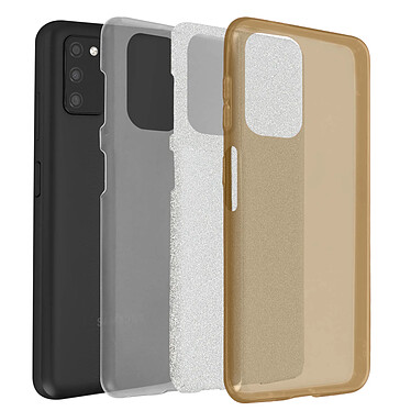 Avis Avizar Coque Samsung Galaxy A03S Paillette Amovible Silicone Semi-rigide Doré