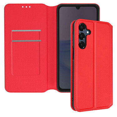 Avizar Étui pour Samsung Galaxy A16 Clapet Porte-cartes et Support Vidéo Rouge