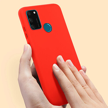 Avizar Coque Honor 9A Silicone Semi-rigide Finition Soft Touch rouge pas cher