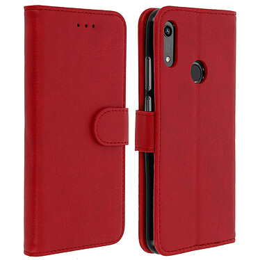 Avizar Housse Honor 8A et Huawei Y6 2019 / Y6S Étui Portefeuille Support Stand rouge