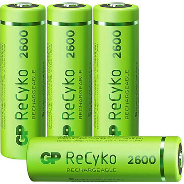 Avis GP Batteries - Pack 4 piles rechargeables AA LR6 ReCyko 2600 mAh