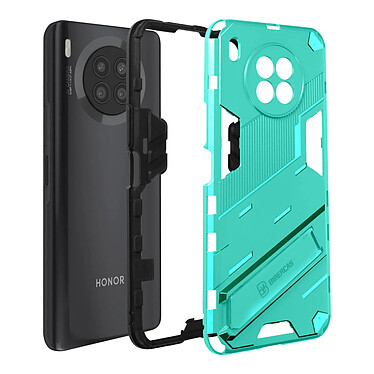 Avizar Coque Rigide Bi-matiere Huawei Nova 8i et Honor 50 Lite by Bibercas - turquoise pas cher