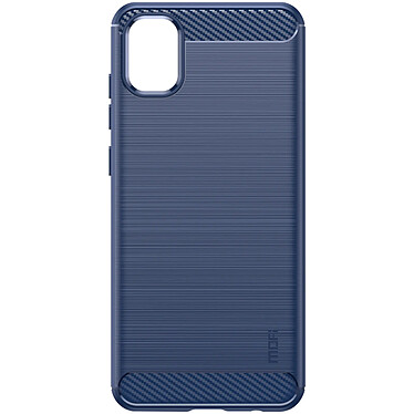 Avizar Coque pour Samsung Galaxy A05 Effet Carbone Silicone Flexible Antichoc  Bleu Nuit