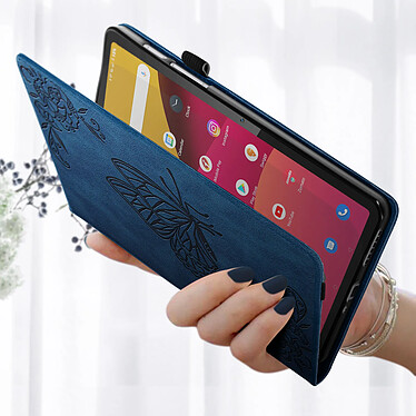 Acheter Avizar Étui pour Realme Pad Mini Motif Papillon Fleurs Rangement cartes Support vidéo  bleu