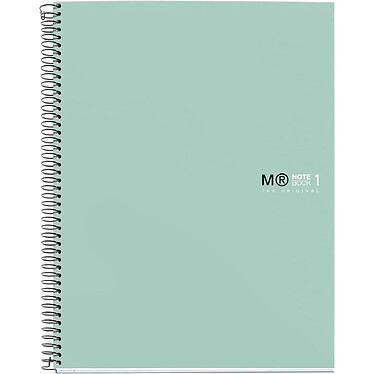 APLI Carnet A4 NB1 80 Feuilles 90g Quadrillées Couverture Rigide AQUA MR