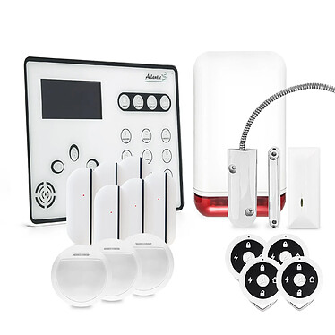 Atlantic'S - ATEOS - Alarme de maison sans fil GSM Kit Max 1 (MD-329R)