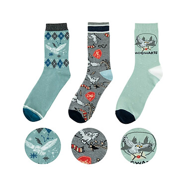 Harry Potter - Pack 3 paires de chaussettes Hedwig