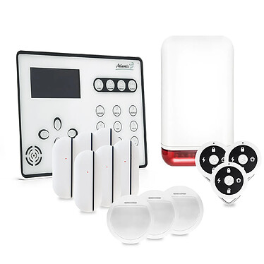 Atlantic'S - ATEOS - Alarme de maison sans fil GSM Kit 5 (MD-329R)