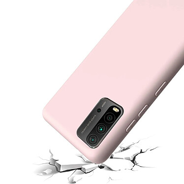 Evetane Coque Xiaomi Redmi 9T Silicone liquide Rose Housse Anti-Chocs Souple Toucher Doux pas cher