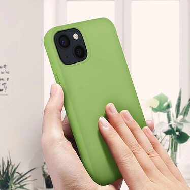 Acheter Avizar Coque iPhone 13 Silicone Semi-rigide Finition Soft-touch vert tilleul