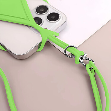 Avis Avizar Cordon silicone pour Smartphone universel Tour du Cou Vert Citron