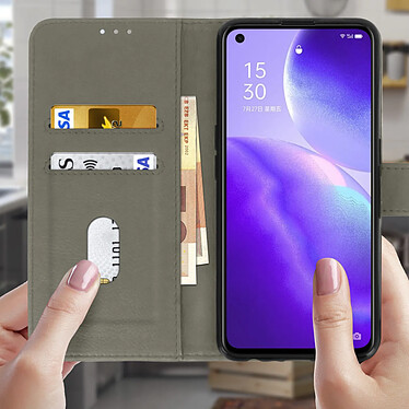 Avis Avizar Étui pour Oppo Reno 5 5G Clapet Portefeuille Support Vidéo  Gris