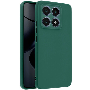 Avizar Coque pour Xiaomi 14T Silicone Souple Mate Vert Foncé