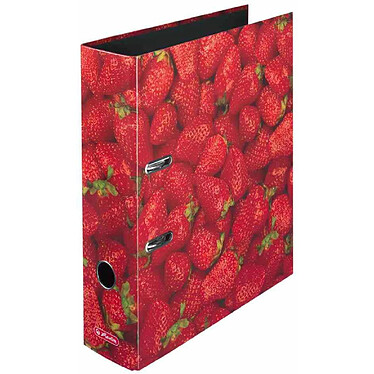 HERLITZ Classeur à levier maX.file A4 pélliculé Brillant motif Fraise