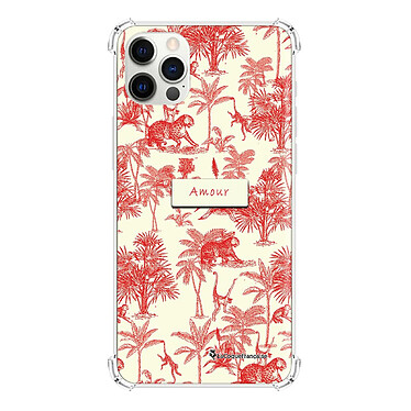 LaCoqueFrançaise Coque iPhone 12/12 Pro Silicone antichocs Solides coins renforcés  transparente Motif Botanic Amour